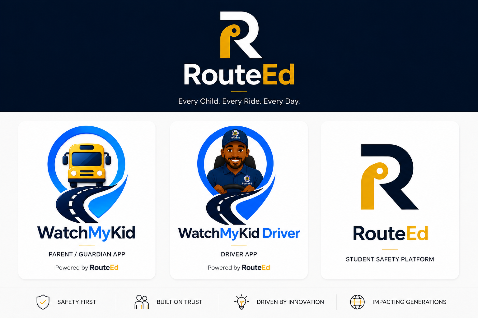 RouteEd, WatchMyKid and WatchMyKid Driver brand system